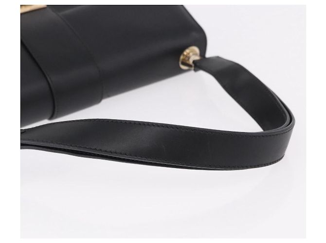Borsa Salvatore Ferragamo Gancini in pelle nera e oro Auth bs36169V Nero D'oro - vista 7