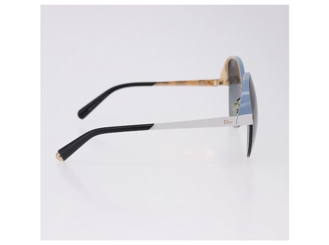 Gafas de sol Christian Dior metal Light Blue Black Auth BA14499A Negro Azul claro - vista 6
