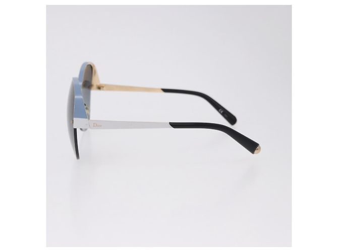 Gafas de sol Christian Dior metal Light Blue Black Auth BA14499A Negro Azul claro - vista 7