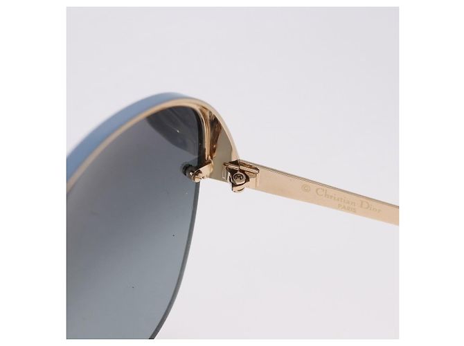 Gafas de sol Christian Dior metal Light Blue Black Auth BA14499A Negro Azul claro - vista 9