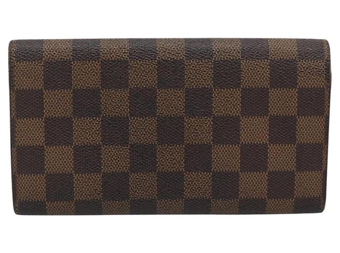 LOUIS VUITTON PRADA Long Wallet Leather PVC 2 Set Black Brown LV Auth ar14087 Marrone Nero - vista 3