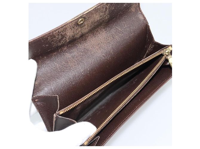 LOUIS VUITTON PRADA Long Wallet Leather PVC 2 Set Black Brown LV Auth ar14087 Marrone Nero - vista 7