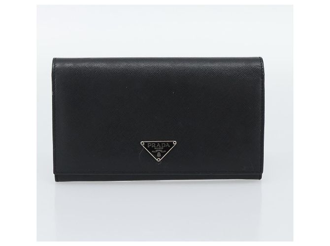 LOUIS VUITTON PRADA Long Wallet Leather PVC 2 Set Black Brown LV Auth ar14087 Marrone Nero - vista 8