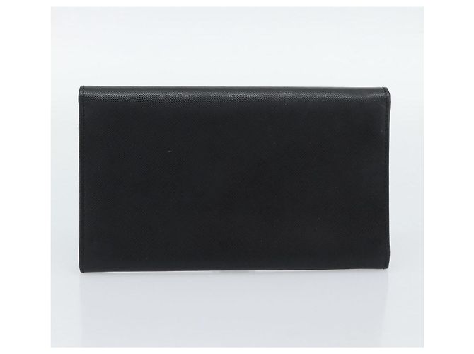 LOUIS VUITTON PRADA Long Wallet Leather PVC 2 Set Black Brown LV Auth ar14087 Marrone Nero - vista 9