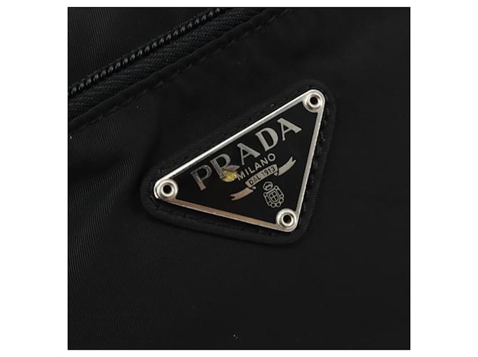 Borsa a Spalla PRADA Nylon Nero Argento Auth 191800V - vista 14