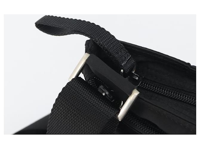 Borsa a Spalla PRADA Nylon Nero Argento Auth 191800V - vista 15