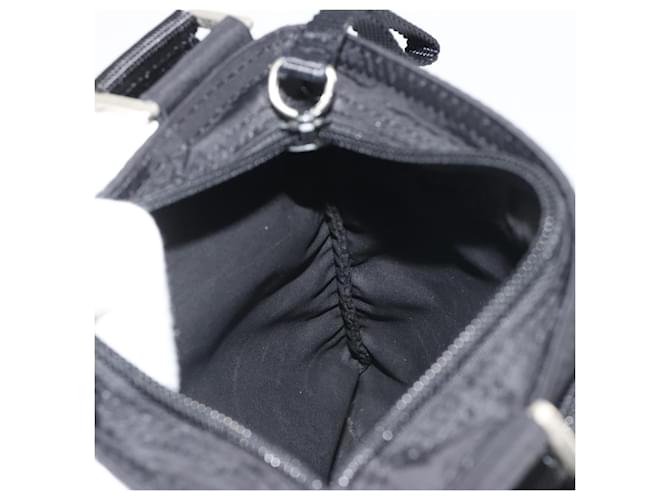 Borsa a Spalla PRADA Nylon Nero Argento Auth 191800V - vista 18