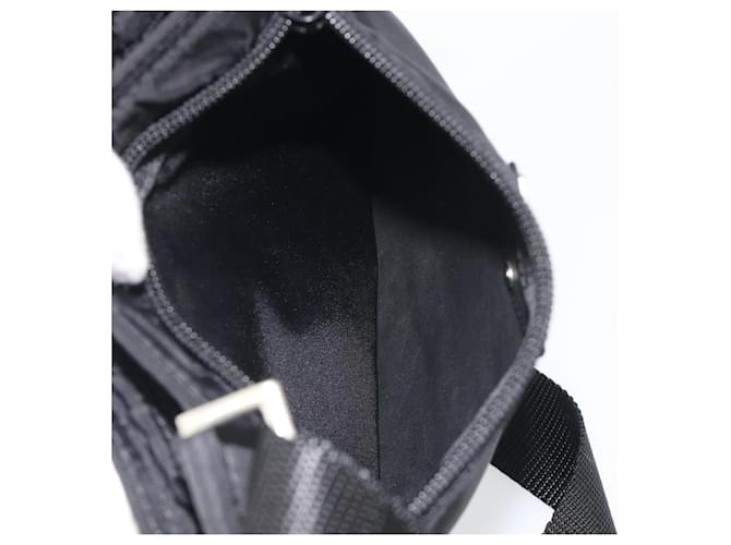 Borsa a Spalla PRADA Nylon Nero Argento Auth 191800V - vista 20