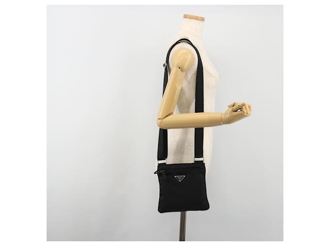Borsa a Spalla PRADA Nylon Nero Argento Auth 191800V - vista 22
