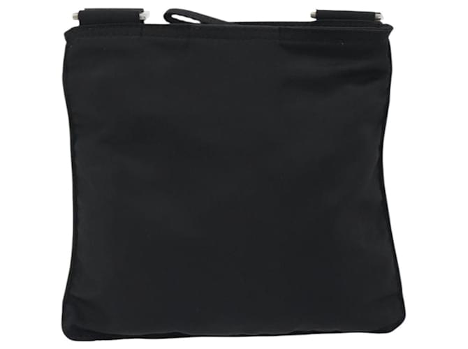 Borsa a Spalla PRADA Nylon Nero Argento Auth 191800V - vista 3