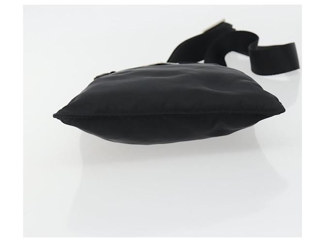Borsa a Spalla PRADA Nylon Nero Argento Auth 191800V - vista 9
