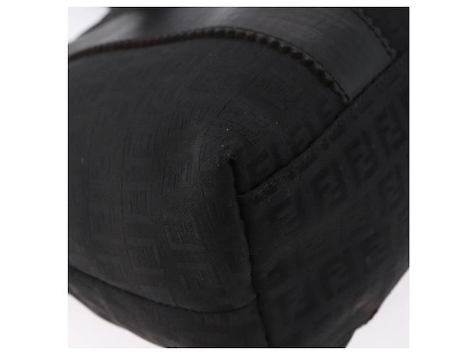 Borsa Tote FENDI Zucchino Canvas Nera Oro Auth ka5213 Nero D'oro - vista 13