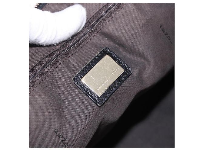 Borsa Tote FENDI Zucchino Canvas Nera Oro Auth ka5213 Nero D'oro - vista 17
