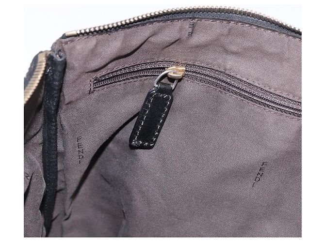 Borsa Tote FENDI Zucchino Canvas Nera Oro Auth ka5213 Nero D'oro - vista 21
