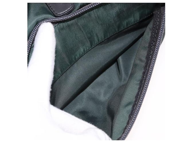 Zaino PRADA Nylon Verde Argento Auth 191731A - vista 24