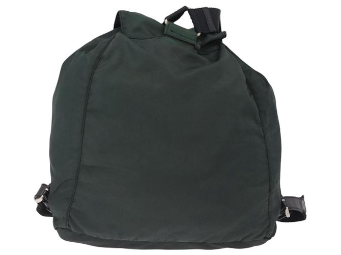 Zaino PRADA Nylon Verde Argento Auth 191731A - vista 3