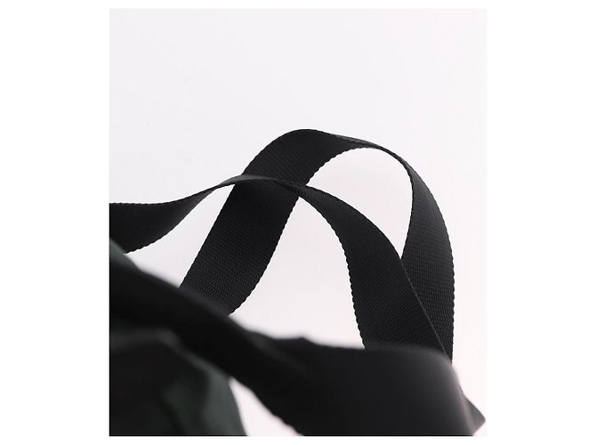 Zaino PRADA Nylon Verde Argento Auth 191731A - vista 9