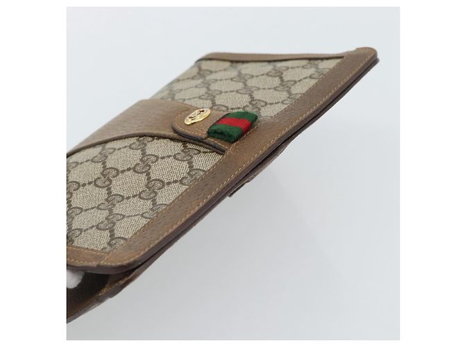 Borsa GUCCI GG Supreme Web Sherry Line PVC Beige Oro 89 01 032 Auth ep15103 D'oro - vista 6