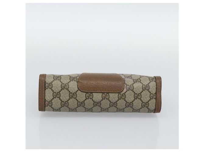 Borsa GUCCI GG Supreme Web Sherry Line PVC Beige Oro 89 01 032 Auth ep15103 D'oro - vista 7