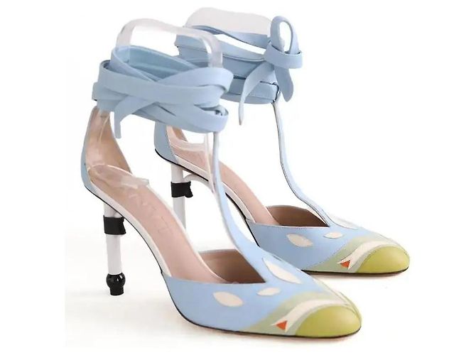 Lanvin Ankle strap heels blau Leder Größe 40 - Ansicht 3