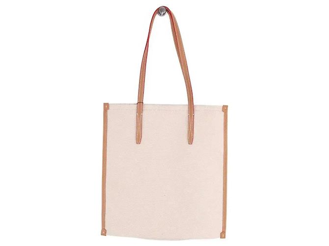 Borsa tote Lancel in tessuto ecru Crudo - vista 3
