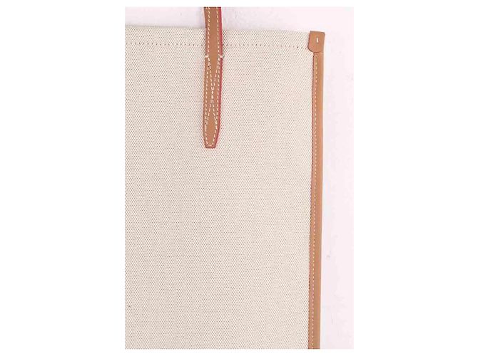 Borsa tote Lancel in tessuto ecru Crudo - vista 4