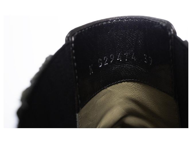 Chanel, botas Chelsea de cuero marrón Castaño - vista 8