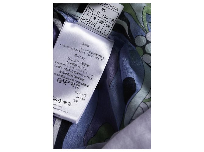 Emilio Pucci, tunica dress grafica blu e viola Porpora - vista 6