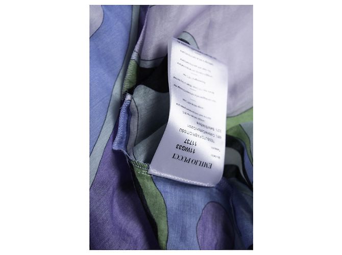 Emilio Pucci, tunica dress grafica blu e viola Porpora - vista 7