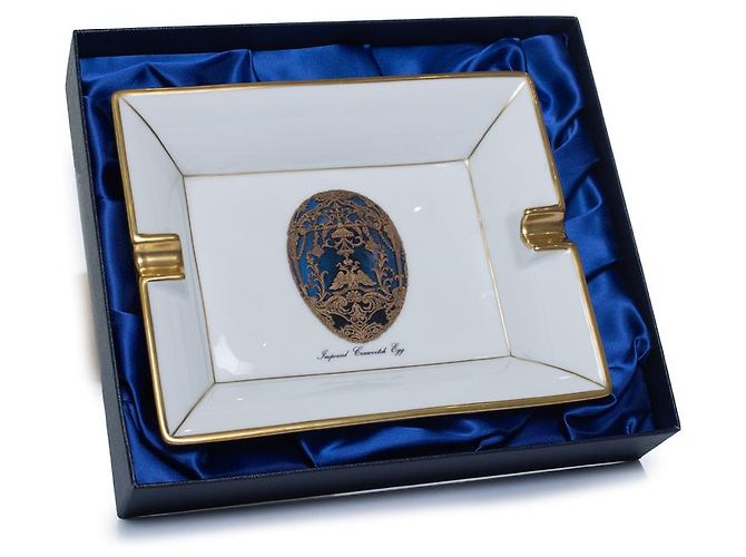 Faberge, posacenere con stampa Bianco - vista 2