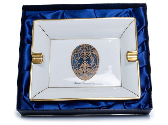 Faberge, posacenere con stampa Bianco - vista 3