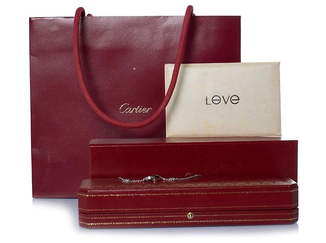 Cartier, bracciale Love su una catena in oro bianco Argento - vista 2