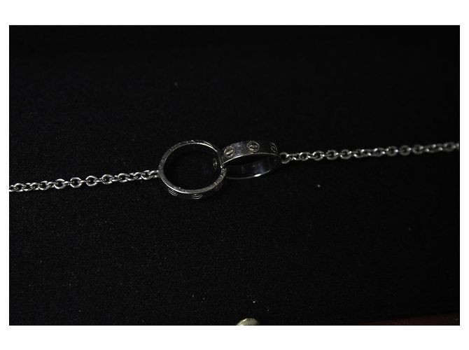 Cartier, bracciale Love su una catena in oro bianco Argento - vista 4
