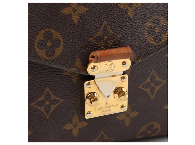 Borsa a tracolla Louis Vuitton Metis MM in tela Monogram marrone M44875 - vista 10