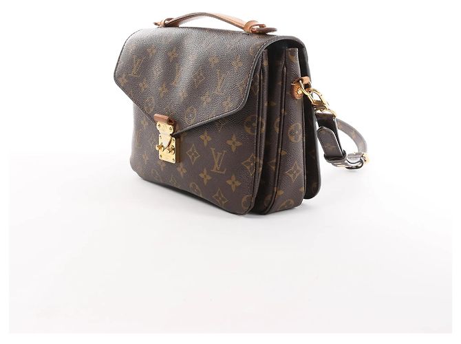Borsa a tracolla Louis Vuitton Metis MM in tela Monogram marrone M44875 - vista 2
