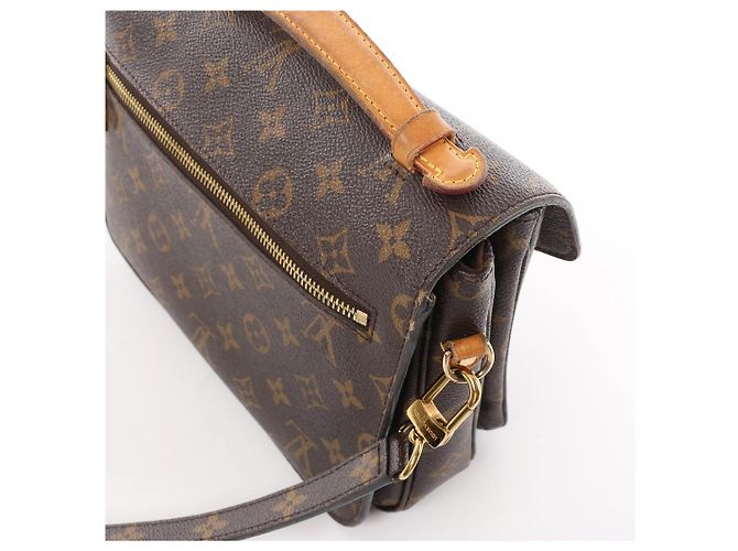 Borsa a tracolla Louis Vuitton Metis MM in tela Monogram marrone M44875 - vista 5