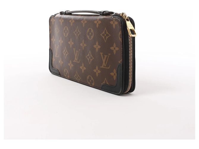 Portafoglio Louis Vuitton Macassar Daily Organizer Monogram Marrone x Nero M60679 - vista 2
