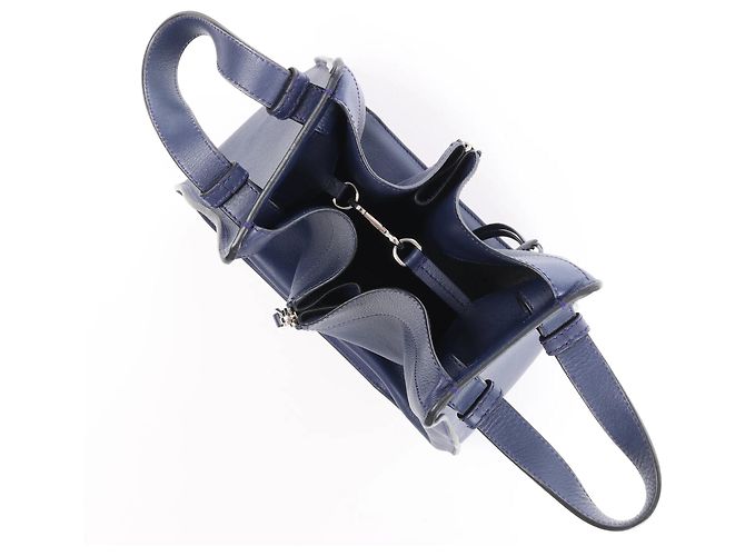 Borsa a mano 2Way in pelle LOEWE Hammock Medium in blu navy - vista 11
