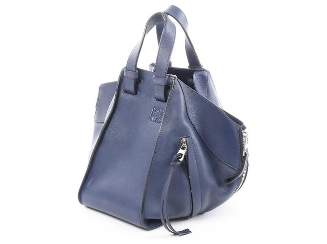 Borsa a mano 2Way in pelle LOEWE Hammock Medium in blu navy - vista 2