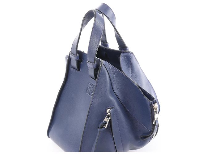 Borsa a mano 2Way in pelle LOEWE Hammock Medium in blu navy - vista 3