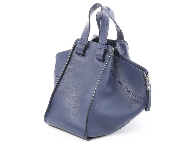 Borsa a mano 2Way in pelle LOEWE Hammock Medium in blu navy - vista 4