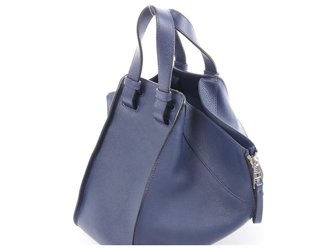 Borsa a mano 2Way in pelle LOEWE Hammock Medium in blu navy - vista 5
