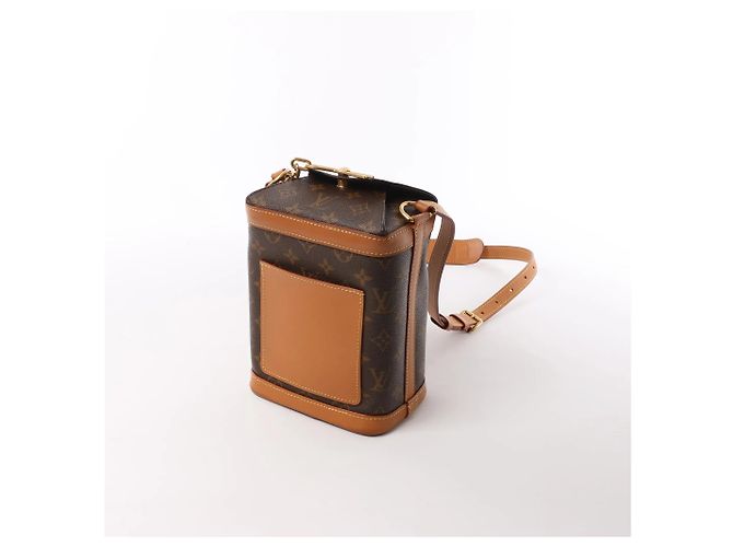 Borsa a tracolla Louis Vuitton Milk Box in tela Monogram marrone M44877 Beige - vista 4