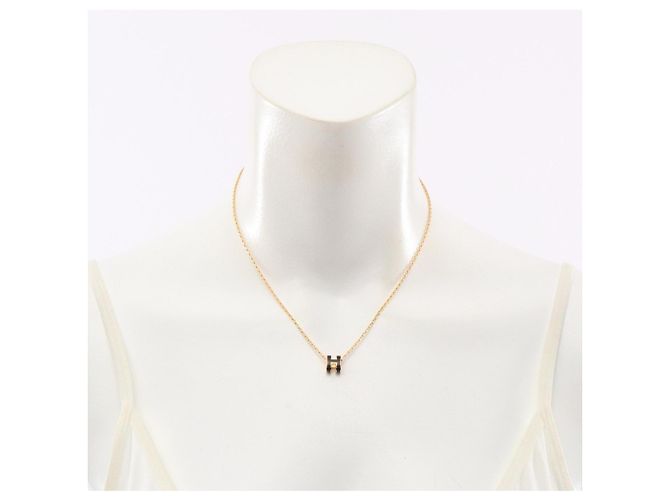Hermès Collar Hermes Mini Pop H Negro Dorado - vista 5