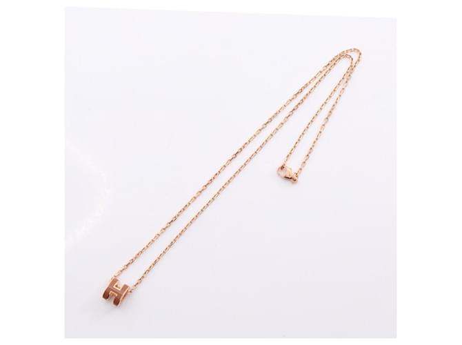 Hermès Collar Hermes Mini Pop H Rosa Dorado - vista 2