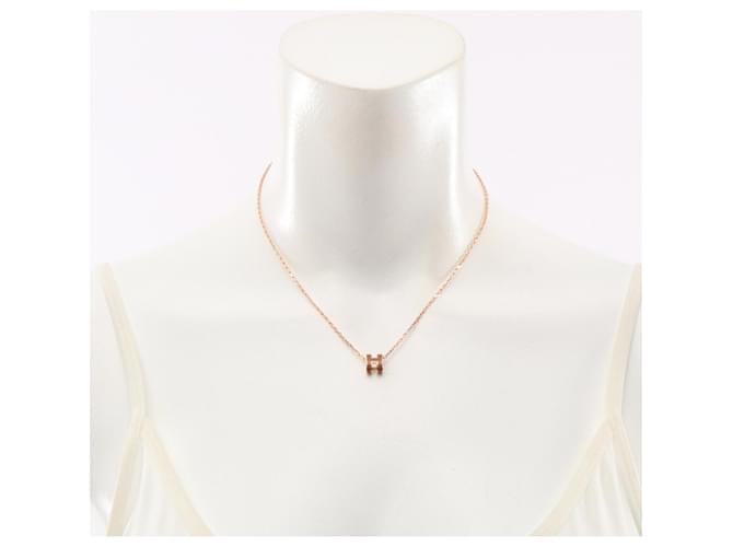 Hermès Collar Hermes Mini Pop H Rosa Dorado - vista 5