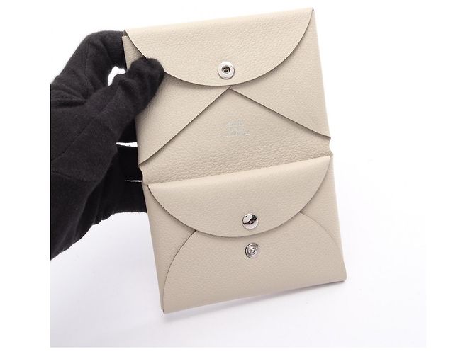 Hermès Monedero Calvi Duo Beton Hermes Crudo - vista 3