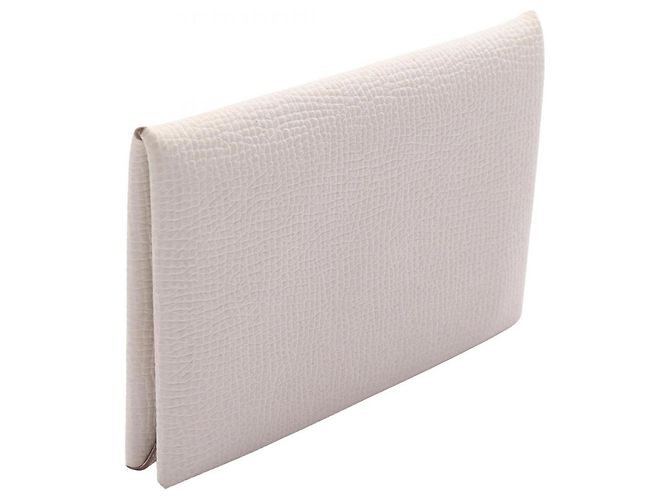 Cartera Calvi de Hermès - Monedero Blanco - vista 2