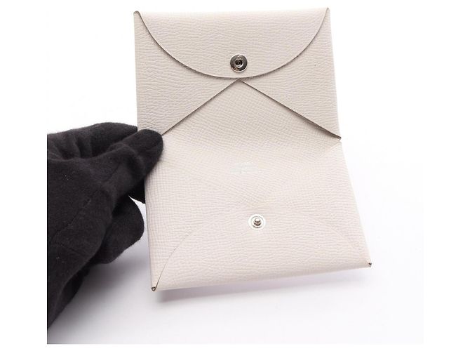 Cartera Calvi de Hermès - Monedero Blanco - vista 3