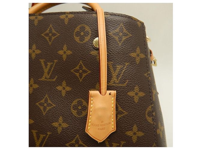 Borsa Louis Vuitton Monogram Montaigne BB Marrone - vista 10
